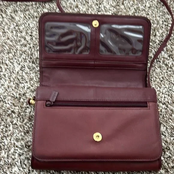 Vintage Buxton Cowhide Crossbody Wallet Purse - Picture 5 of 13